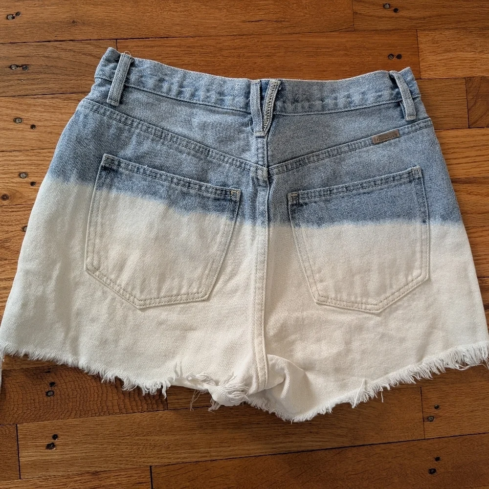 KanCan Button Fly Dye Dip Jean Cut Off Shorts